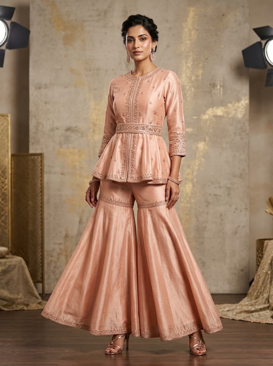 Roshani Chanderi Co-Ord Set — alternate view