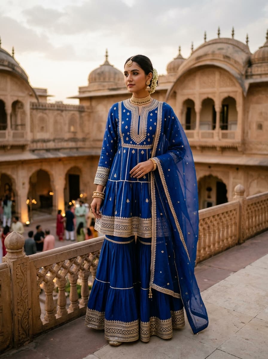 Shahzadi Royal Silk Sharara Suit — alternate view