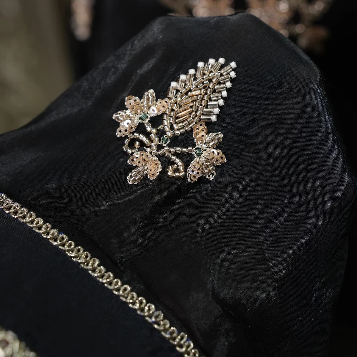 Zeenat Handcrafted Unstitched Silk Suit thumbnail 4